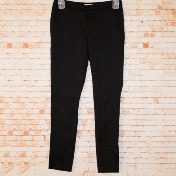 H&M Black Pattern Casual Pants Size 6